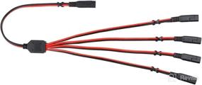 img 4 attached to SAE DC Power Automotive Connector Cable Y Splitter 1 To 4 SAE Extension Wire Harness 16AWG 2Ft