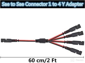 img 3 attached to SAE DC Power Automotive Connector Cable Y Splitter 1 To 4 SAE Extension Wire Harness 16AWG 2Ft