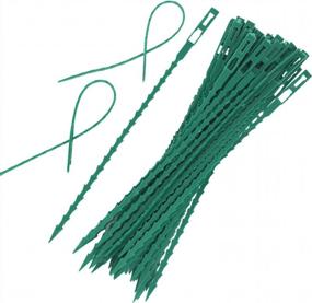 img 3 attached to Secure Your Garden With EuTengHao 100-Piece Adjustable Plant Twist Ties - Flexible 9 Inch Plastic Ties For Versatile Vine Support (Green)