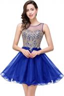 stylish homecoming ball gown: 2022 short mini princess prom dress with v back and sexy appeal for teens logo