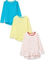 👚 amazon essentials 3-pack sleeve cotton girls' tops, tees & blouses: ultra-comfortable and stylish clothing sets! logo