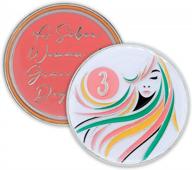 3 year sobriety token: women's triplate aa chip with glow-in-the-dark feature for anniversary gift logo