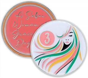 img 4 attached to 3 Year Sobriety Token: Women'S Triplate AA Chip With Glow-In-The-Dark Feature For Anniversary Gift