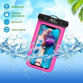 img 2 attached to 📱 MoKo 2 Pack Waterproof Phone Pouch Holder - Underwater Cellphone Case Dry Bag with Lanyard Armband for iPhone 13/13 Pro Max/12/12 Pro Max/11 Pro Max, X/Xr/Xs/SE 3 and Samsung S21/S10