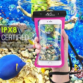 img 3 attached to 📱 MoKo 2 Pack Waterproof Phone Pouch Holder - Underwater Cellphone Case Dry Bag with Lanyard Armband for iPhone 13/13 Pro Max/12/12 Pro Max/11 Pro Max, X/Xr/Xs/SE 3 and Samsung S21/S10