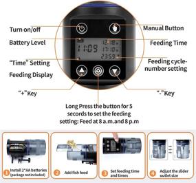img 2 attached to 🐠 AIPERRO Automatic Fish Feeder: Reliable HD LCD Display Moisture-Proof Timer Dispenser for Hassle-Free Vacation Feeding