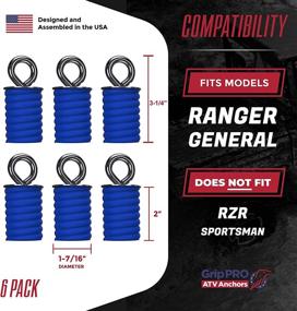 img 3 attached to GripPRO ATV Anchors for Polaris Ranger & General Lock & Ride - Set of 6 - OEM Quality Tie Down Accessories - Patented Design - Will NOT FIT RZR