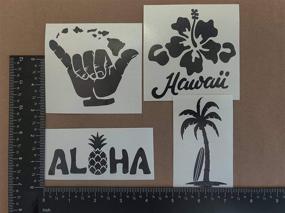 img 3 attached to 🌺 Hawaii Decal 4 Pack: Tropical Vibes for Small Surfaces