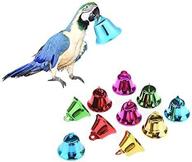🐦 10-piece colorful bell bird toy kit for diy parrot budgie parakeet cockatiel conure lovebird canary african grey cockatoo amazon cage accessories logo