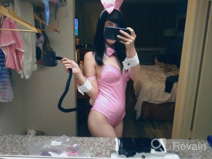 img 1 attached to Bounce Into Adventure With CR ROLECOS Women'S Bunny Costume - Mai Sakurajima Bunny Suit With Bunny Ears Bodysuit review by Ricky Rey