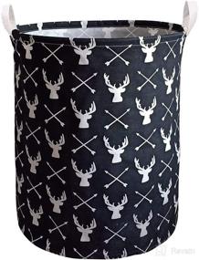 img 2 attached to 🦌 Unibedding Large Deer-themed Storage Baskets: Waterproof, Collapsible Canvas Basket for Kids Room, Toy Organization, Home Decor, and Baby Hamper (unbed-GD)