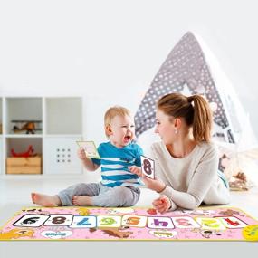 img 2 attached to Aywewii Toddler Piano Mat: Anti-Slip Floor Playmat With Flash Cards - Perfect Musical Gift For Girls And Boys Aged 1-3 Years!