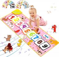 aywewii toddler piano mat: anti-slip floor playmat with flash cards - perfect musical gift for girls and boys aged 1-3 years! logo