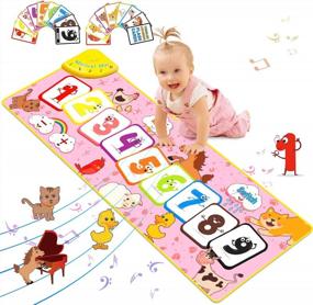 img 4 attached to Aywewii Toddler Piano Mat: Anti-Slip Floor Playmat With Flash Cards - Perfect Musical Gift For Girls And Boys Aged 1-3 Years!