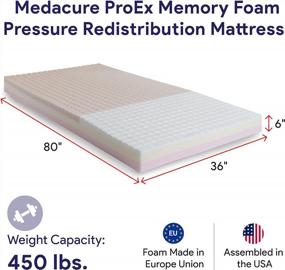 img 3 attached to Comfort & Support: Medacure 3-Layered Pressure Redistribution Hospital Bed Mattress With Visco Elastic Memory Foam And Hospital Grade Nylon Cover - 80" X 36" X 6