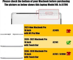 img 3 attached to Se7Enline совместим с клавиатурой MacBook Pro 13 2022/2021/2020, чехлом A2289/M1 M2 A2338/A2251 и MacBook Pro 16, чехлом для клавиатуры A2141, тонким протектором MacBook Pro с сенсорной панелью Touch ID, Cheese