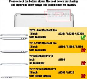 img 2 attached to Se7Enline совместим с клавиатурой MacBook Pro 13 2022/2021/2020, чехлом A2289/M1 M2 A2338/A2251 и MacBook Pro 16, чехлом для клавиатуры A2141, тонким протектором MacBook Pro с сенсорной панелью Touch ID, Cheese