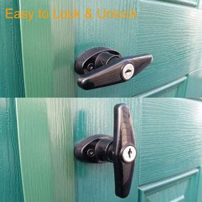 img 1 attached to Secure Your Shed, Gate, And Barn With HauSun'S 4-1/2" T Handle Lock Set - Includes 2 Keys And 2 Screws!