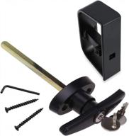secure your shed, gate, and barn with hausun's 4-1/2" t handle lock set - includes 2 keys and 2 screws! logo