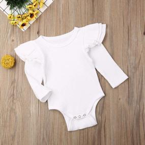 img 3 attached to Adorable Newborn Baby Girl Ruffle Romper With Heart Clothes One Piece Outfit