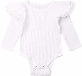 img 4 attached to Adorable Newborn Baby Girl Ruffle Romper With Heart Clothes One Piece Outfit