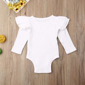 img 2 attached to Adorable Newborn Baby Girl Ruffle Romper With Heart Clothes One Piece Outfit