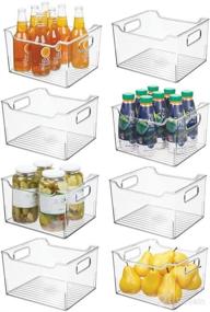 img 4 attached to MDesign Plastic Kitchen Cabinet Refrigerator Storage & Organization at Kitchen Storage & Organization