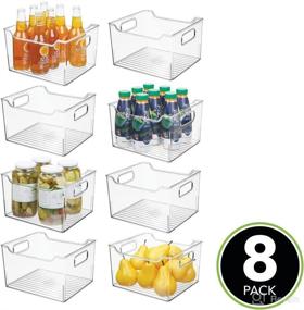 img 3 attached to MDesign Plastic Kitchen Cabinet Refrigerator Storage & Organization at Kitchen Storage & Organization