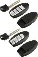 🔒 enhanced protection for key fob keyless entry smart remote: shell case & pad set of 2 logo