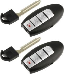 img 1 attached to 🔒 Enhanced Protection for Key Fob Keyless Entry Smart Remote: Shell Case & Pad Set of 2