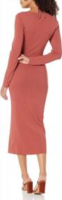 img 3 attached to Women'S Corbin Long Sleeve Halter Midi Dress With Cut Out Detail