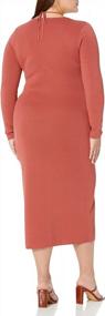 img 1 attached to Women'S Corbin Long Sleeve Halter Midi Dress With Cut Out Detail