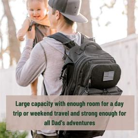 img 3 attached to Dad Diaper Bag for Military Men - Large Backpack for Baby Travel Gear with Portable Changing Pad - Ideal New Dad Gifts