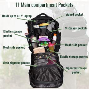 img 1 attached to Dad Diaper Bag for Military Men - Large Backpack for Baby Travel Gear with Portable Changing Pad - Ideal New Dad Gifts