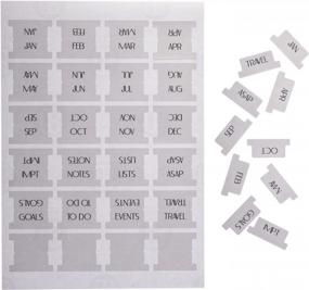 img 2 attached to DiverseBee Laminated Planner Monthly Tabs, 24 Peel And Stick Tabs For Notebooks (12 Month Tabs And 4 Blank Tabs), Calendar Monthly Tab Stickers For Planners, Monthly Dividers (Sand)