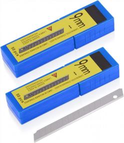 img 4 attached to Upgrade Your Cutting Game With 100PCS Heavy Duty SK7 Carbon Blades For Box Cutter Utility Knives