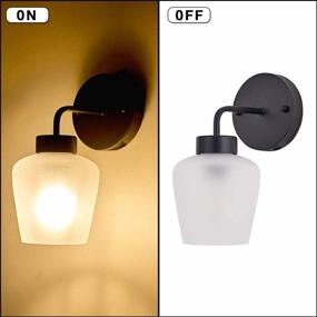 img 2 attached to Modern Wall Lamp: TeHenoo Plug-In Sconce With Frosted Glass Shade & On/Off Switch For Living Room, Bedroom & Bar