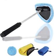 🧽 ultimate windshield wiper tool: extendable handle & microfiber bonnet kit for easy auto cleaning - 5 in 1 brush duster and glass cleaner set logo