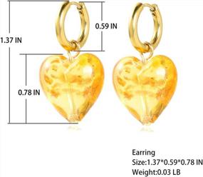 img 2 attached to Y2K Style Vercret Hoop Earrings For Women - Personalized Cute Dangle Huggie Hoops With Charms In Multiple Colors, Perfect Jewelry Gift Set