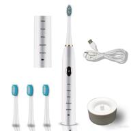 🦷 rechargeable waterproof automatic base toothbrush (white) logo