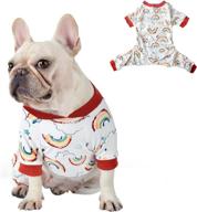 petbonus dog pajamas: soft and stretchy clothes for adorable small dogs—x-small rainbow onesie логотип