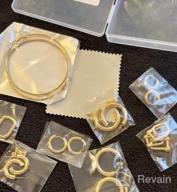 img 1 attached to 14K Gold Small Chunky Huggie Hoop Earrings for Women, Stainless Steel Mini Big Hoop Earrings for Girls review by Alexis Henderson