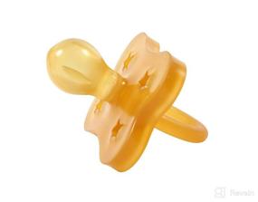 img 1 attached to 🌟 Sweetie Rubber Pacifier: Star Shaped Natural Rubber Nipple - 6-12 Medium Size (1 Count)