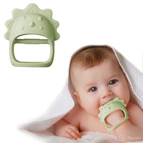 img 4 attached to Alwoligag Silicone Dinosaur Anti Drop Soothing Baby Care