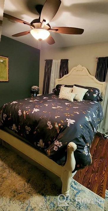 img 1 attached to Green Leaves Tropical Duvet Cover Set Queen Long Staple Cotton Floral Bedding Set Full Reversible 3 Pcs Leaves Comforter Cover Set 1 Duvet Cover With 2 Pillowcases Queen Bedding Collection review by Dinero Bentz