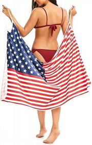 img 1 attached to Women'S Sexy 4Th Of July American Flag Print Beach Cover Up Dress