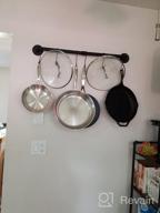 img 1 attached to Black Wall Mounted Pot Rack With 16 Hooks And Detachable Organizer For Pans, Lids, And Utensils - Toplife 39.4 Inches review by Isaac Samal