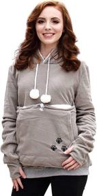 img 4 attached to Hoodies Holder Carriers Pullover Sweatshirt Cats