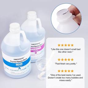 img 3 attached to 1 Gallon Crystal Clear Epoxy Resin Kit, Super Clear Epoxy Resin Supplies For Molds, 2 Part Epoxy Resin For Craft, Jewelry, Casting, Coating, Tumbler,Table Top