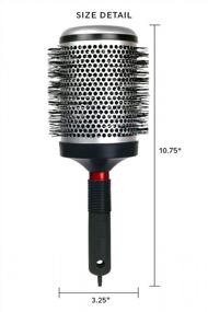 img 3 attached to 🔥 Cricket Technique #450 Thermal Hair Brush: 3.25” Barrel Styling Hairbrush with Seamless Design, Anti-Static Tourmaline Ionic Bristle for Blow Drying & Curling All Hair Types